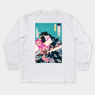 Portraits of an Actor by Toyohara Kunichika Kids Long Sleeve T-Shirt